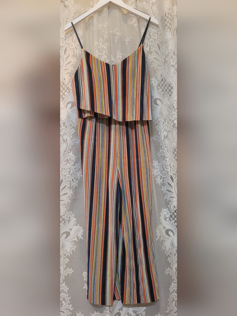BeBop Striped Multicolor Wide-Leg Jumpsuit